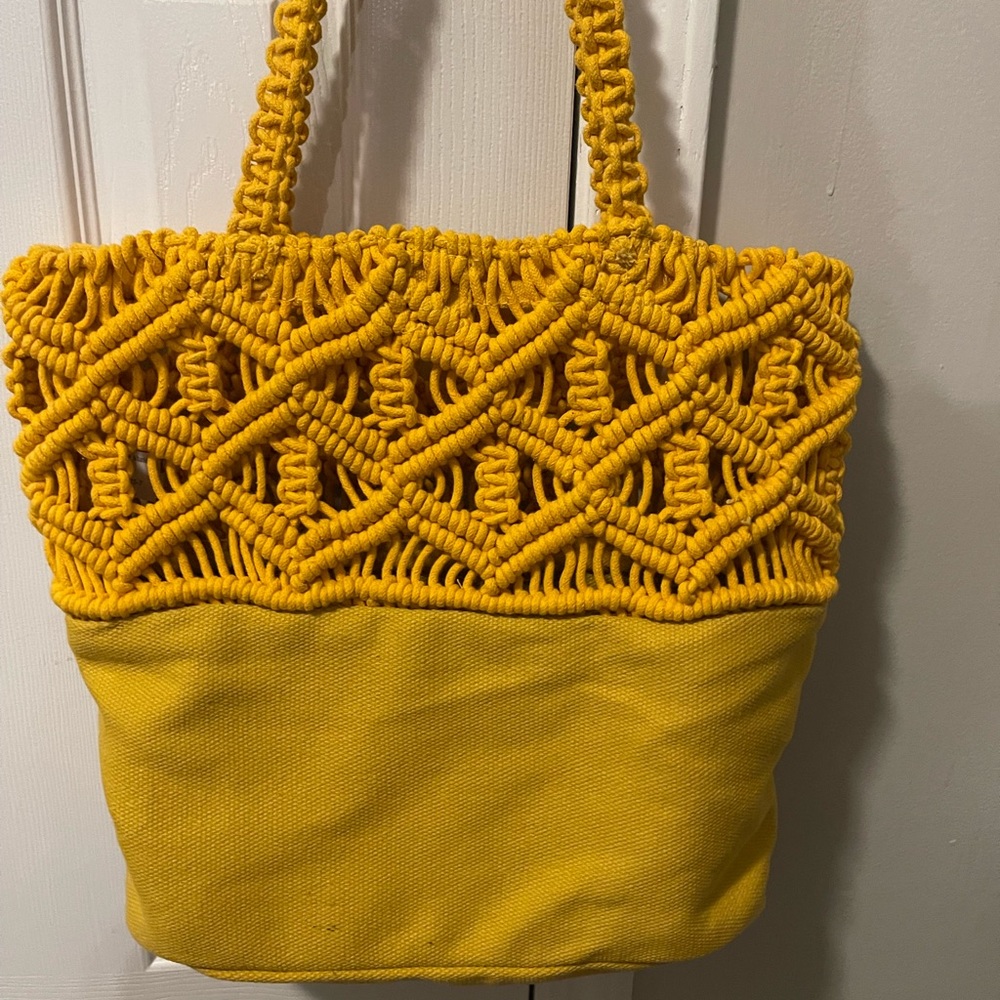 Yellow tote bag